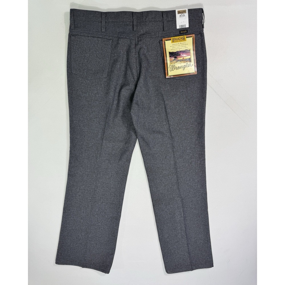 Wrangler Wrancher Polyester Boot Jeans NWT Mens 40x30 (39x30) 82HG Grey Stretch